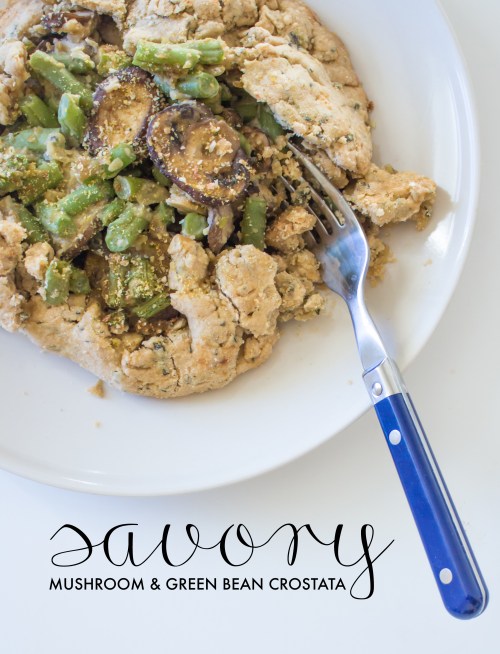 Rustic Savory Mushroom & Green Bean Crostata