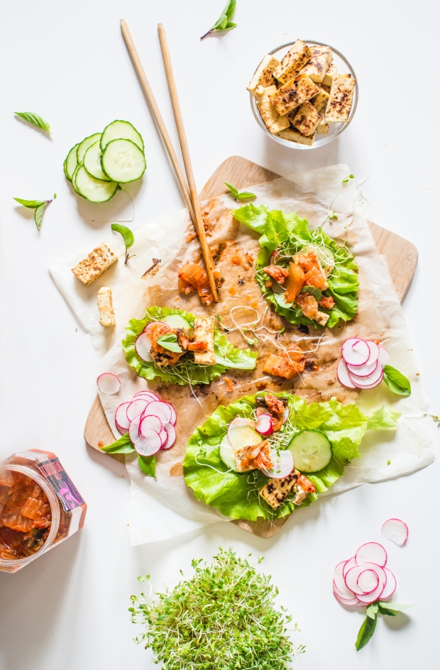 Kimchi & Tofu Lettuce Wraps | plantcrush.co
